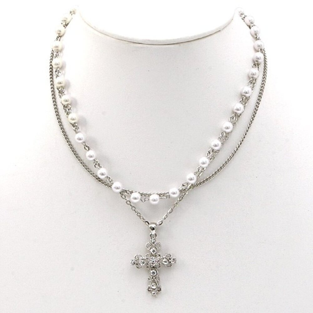Young Girls Elegant Cross Necklace